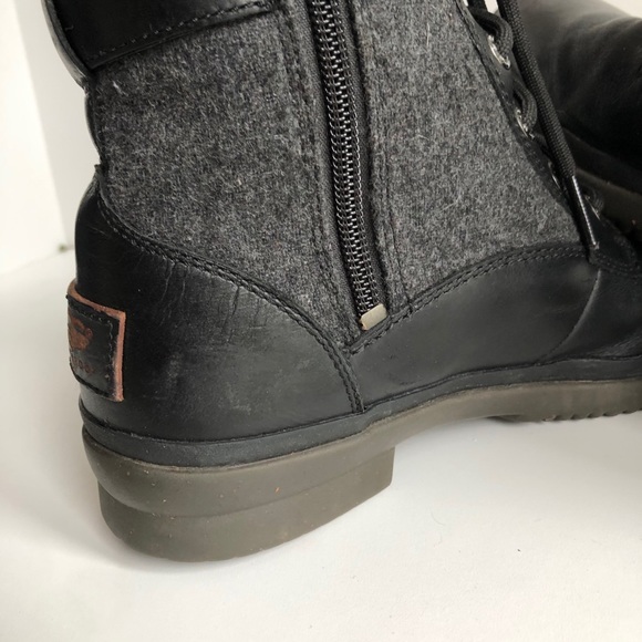 UGG® Kesey Mid-Calf Lace Up Boots Black Sz 7 - Picture 7 of 12